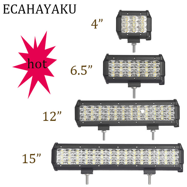 ECAHAYAKU 4inch 27W 54W 108W 135W 3 Row Led WORK Light Bar 4x4 Off-road 12V 24V Boat Truck ATV fog Spot Combo beam