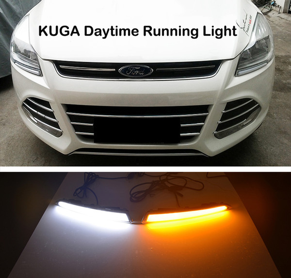 Turn Signal Light and turn off Relay 12V GUIDE LED CAR DRL Daytime Running light accessories for FORD Kuga Escape 2013 2014 2015