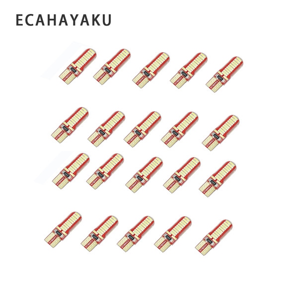 ECAHAYAKU 20pcs Wholesale T10 canbus 24led smd t10 Led Canbus Car Smd Light w5w led 194 t10 24smd led Bulb No Error