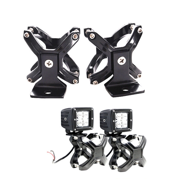 ECAHAYAKU 2 pieces 2-3 inch Motorcycle Headlight Mounting Bracket Relocation Clamps Driving Hunting Light Holder For Tube Fork truck