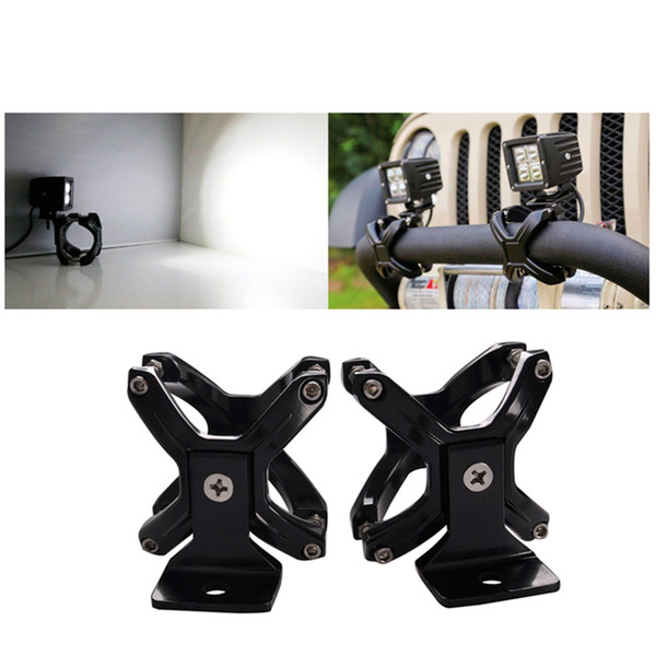 ECAHAYAKU 4 pieces 2-3 inch Motorcycle Headlight Mounting Bracket Relocation Clamps Driving Hunting Light Holder For truck ATV SUV 4x4