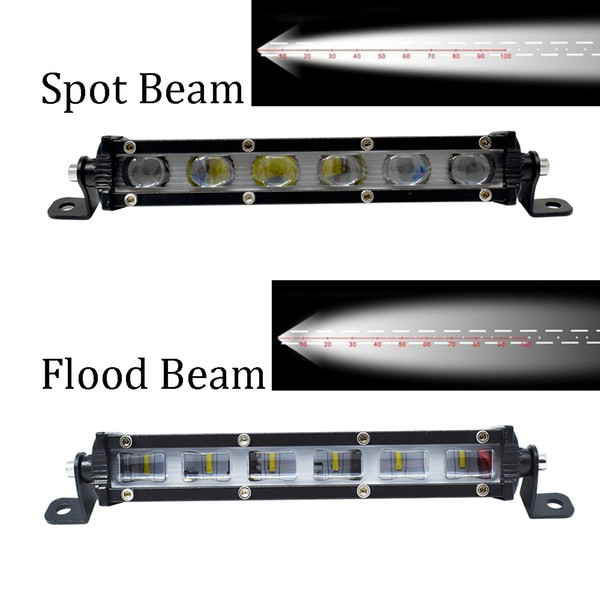 ECAHAYAKU 30w 7 inch led work light bar 6d offroad spot flood beam for jeep truck ATV SUV UTV 4x4 LED bar boat