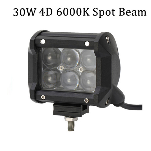 1 piece 12V 4inch Mini Bar 4D lens 30w OSRAM Led Light Bar for Tractor Trailer Pickup truck Offroad