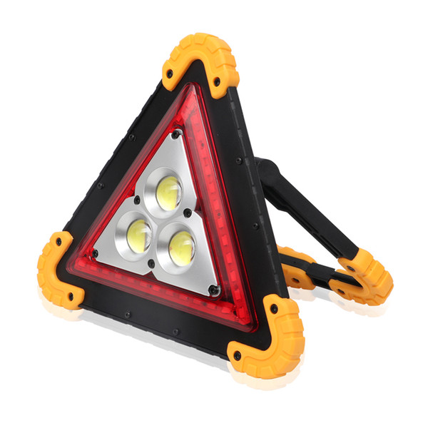 ECAHAYAKU COB LED Triangle work light 50W USB Triangle work light Aluminum alloy Working Lamp Warning Traffic Light for camping car repair