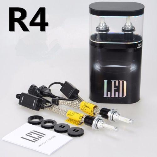 Pampsee 1set R4 Car Headlights H7 Led H1/H3/H4/H11 9005 9006 Bulb Auto Car Front Bulb 40W Automobiles Headlamp 6000K DC12