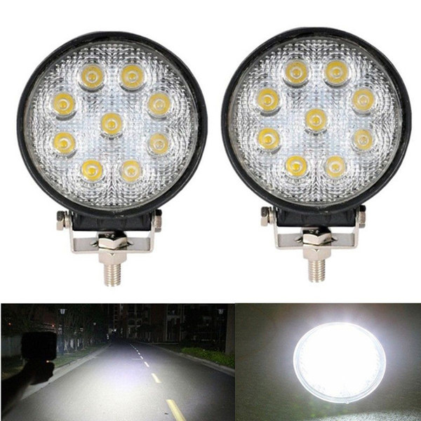 27W Car LED Offroad Work Light Bar for Jeep 4x4 4WD AWD SUV ATV Golf Cart 12v 24v Driving Lamp Motorcycle Fog Light