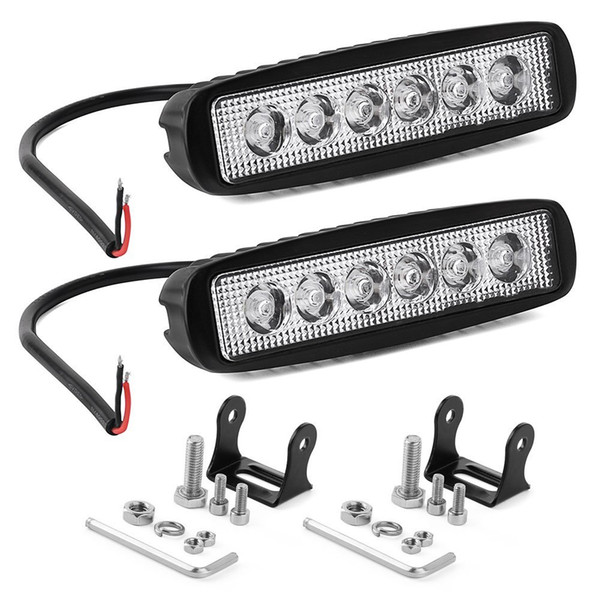 6 Inch 18W 1200LM 6000K Spot LED Light Bar 12V LED Beams For Car 4x4 4WD Offroad SUV ATV Truck Trailer Lamp Motorcycle