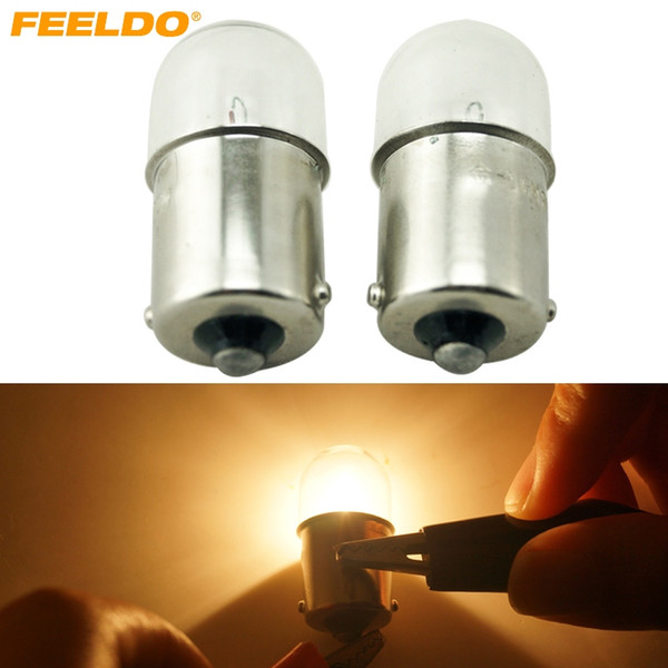 FEELDO 10pcs 24V 1156 BA15S T16 10W Truck Clear Glass Lamp Turn Tail Bulb Auto Indicator Halogen Lamp #3163