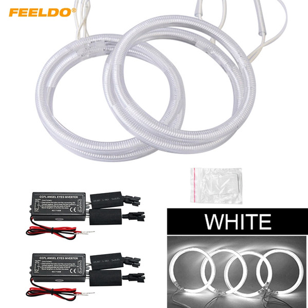 FEELDO Car Headlight CCFL Angel Eyes Halo Rings Kits For Lada Vaz 2112 4pcs/Set White #1269