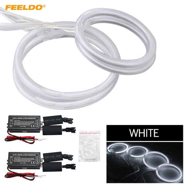 FEELDO Car Headlight CCFL Angel Eyes Light Halo Rings Kits Light For BYD F6(2008-2012) DRL Light #3295