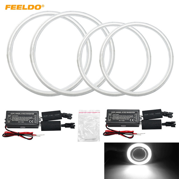 FEELDO 4pcs/Set Special Car Headlight CCFL Halo Rings Angel Eyes Light for BYD F3 DRL #3396