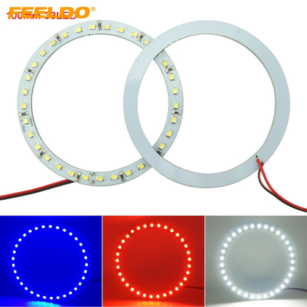 FEELDO 2pcs/lot 100mm Car Angel Eyes 1210/3528 33SMD LED Headlight Halo Ring Angel Eye Lighting White Red Blue #2672