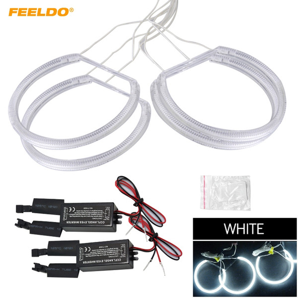 FEELDO 4x Car Headlight CCFL Angel Eyes Light Halo Rings Kits For Lada VAZ 2106 Car-Styling #1272