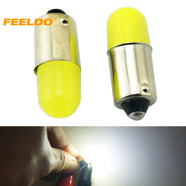 FEELDO 50PCS White Car Interior BA9S T4W Light Pipe Bulb Reading LED Light Lamp Bulb Styling Lamp DC12V #1033