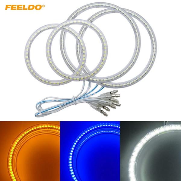 FEELDO Auto SMD Angel Eyes Light Halo Rings DRL For VOLKSWAGEN Golf 5 Headlight 3-Color #3771