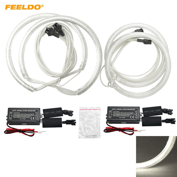 FEELDO 4pcs/Set Special Car CCFL Halo Rings Angel Eyes LED Headlights for Ford Focus 08+ DRL #3086