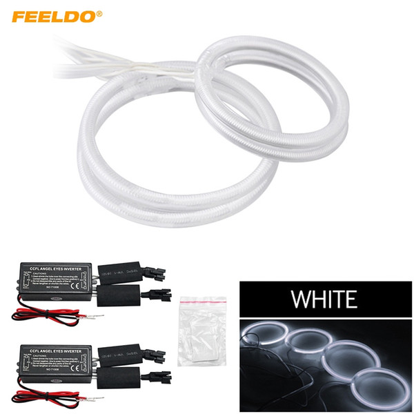 FEELDO Car CCFL Angel Eyes Light Halo Rings Kits Headlight For Toyota Corolla 01-04 DRL Car Styling #4844