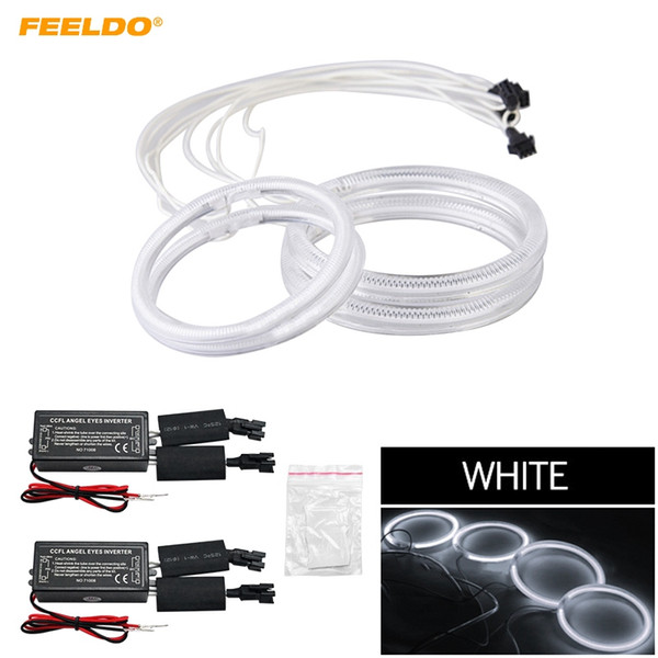 FEELDO 4x Car CCFL Angel Eyes Light Halo Rings Kits For Hyundai Coupe/Tiburon Headlight DRL #3586