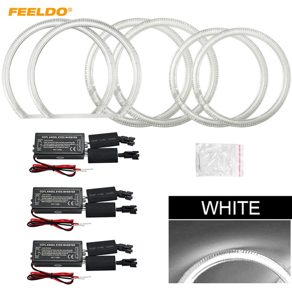 FEELDO 6pcs/Set White Special Car CCFL Halo Rings Angel Eyes Light for Toyota Mark X(Reiz) DRL Headlight #1014