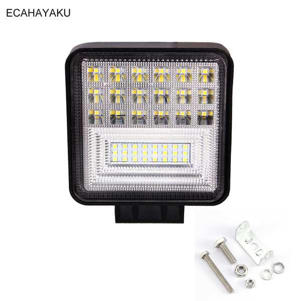 1Pcs 4inch High intensity Car Led Work Lamp 126W 6000K White 12V 24V LED Work Light for Heavy-duty Truck Boat Jeep 4x4 ATV