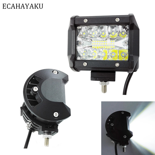 ECAHAYAKU 2PCS 4 inch LED Work Light Bar for Driving fog LAMP Off-road Boat Car styling Tractor Truck 4x4 SUV ATV 12V 24V