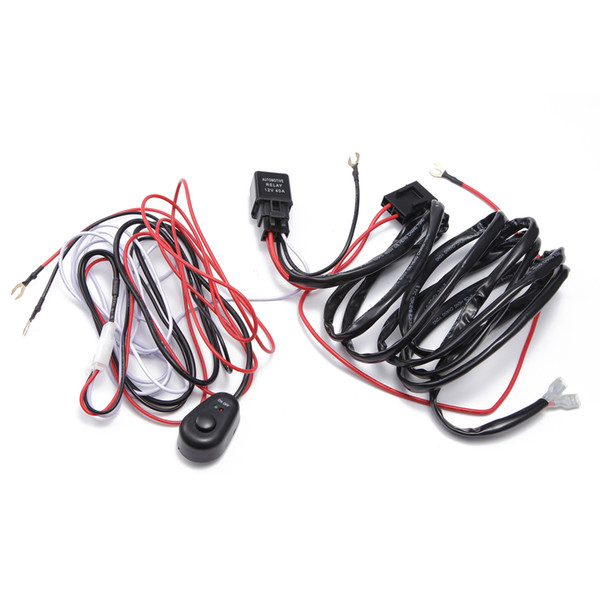 ECAHAYAKU Car LED Light Bar Wire 2M 12v-24v 40A Wiring Harness Relay Loom Cable Kit Fuse for Auto Driving Off-road Led Work Lamp