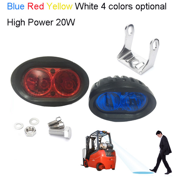 2 pieces 20w led work light for forklift light,warehouse safety warning lamp 20w forklift led bule spot light