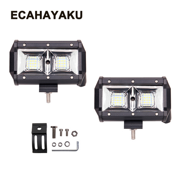 ECAHAYAKU 5 inch 54W LED Light Bar Flood Combo Beam Off-road 12V 24V Work Lamp For ATV 4WD 4X4 Boating Hunting Car styling