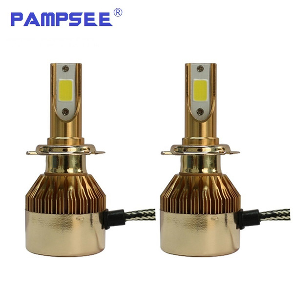 2Pcs 9005 HB3 HB4 H11 H7 H4 Led H11 H1 bulb 72w Car Headlights Auto Led Lamp With Fan Led Light 6000k C6