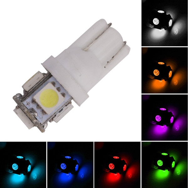 car styling Auto T10 5 LED 5050 W5W Wedge Door Parking Bulb Light Car 5W5 LED Dome Festoon C5W C10W License Plate Light