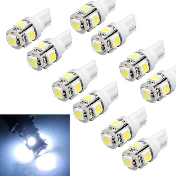 10PCS Led Car DC 12v Lampada Light T10 5050 Super White 194 168 w5w T10 Led Parking Bulb Auto Wedge Clearance Lamp