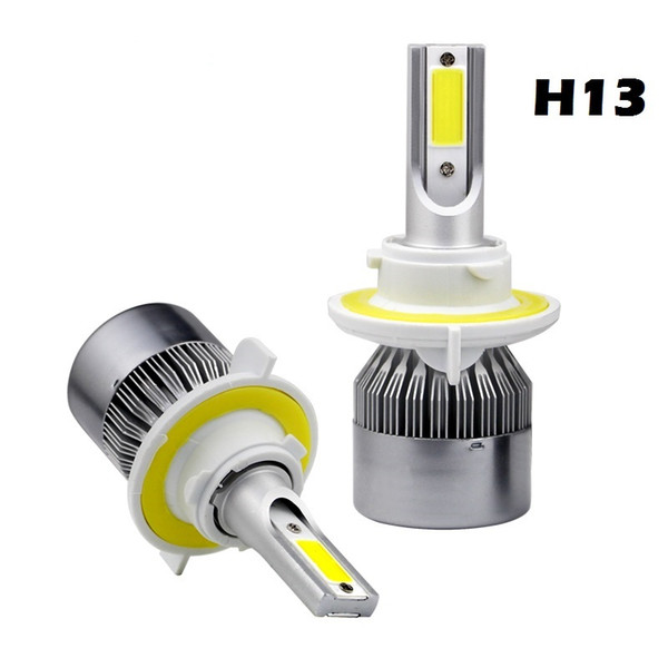 C6 H13 COB LED Headlight 72W 7600LM Hi-Lo Beam Car LED H7/9007/H4 Headlights Bulb Automobile Headlamp Fog Light 12V