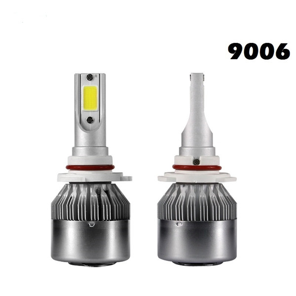 C6 2PCS Super Bright All in One COB Auto Car Headlights 9006 HB4 LED 72W 7600lm 12V 6000K 3000K Front Bulb Headlamp