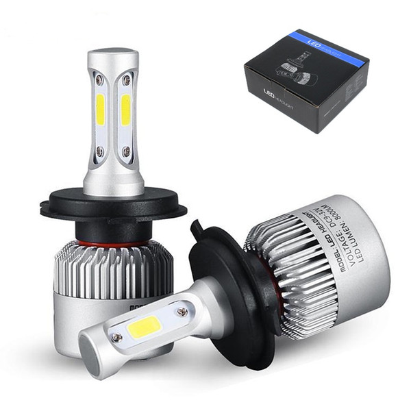 shipping by DHL H4 H7 H11 9006 COB LED Car Headlight Bulbs Hi-Lo Beam 72W 8000LM 6500K Auto Headlamp Fog Light Bulb 12v