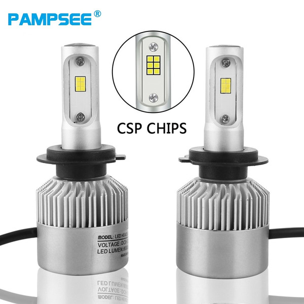 S2 CSP CHIPS 72W 8000LM H4 LED Bulb Car Headlight Near and Far Beam All In One Automobile Front Lamp DRL Fog Lights