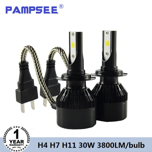 C6S 2x H4 led H7 led Bulb H11 led Car Headlights H4 Lamp HB3 9005 HB4 9006 H9 H1 H3 H27 9007 12V