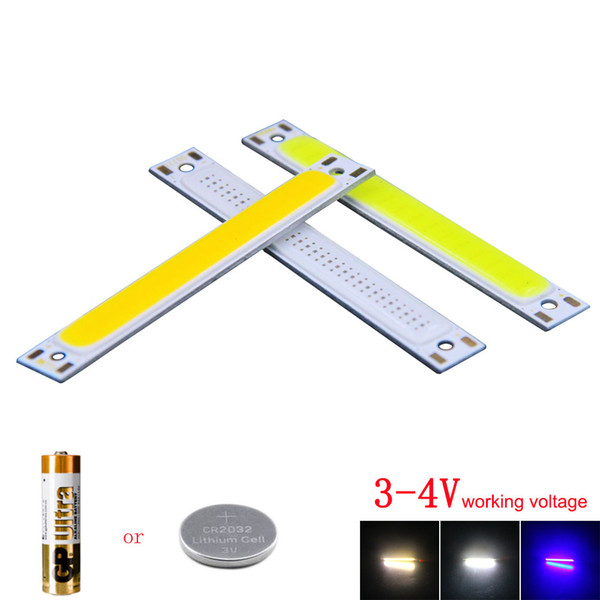 60*8mm Blue White 3.7V COB LED Light Source Bulb 1W 3W Strip Lamp DC3-4V DIY Car Lighting House Work Lamps