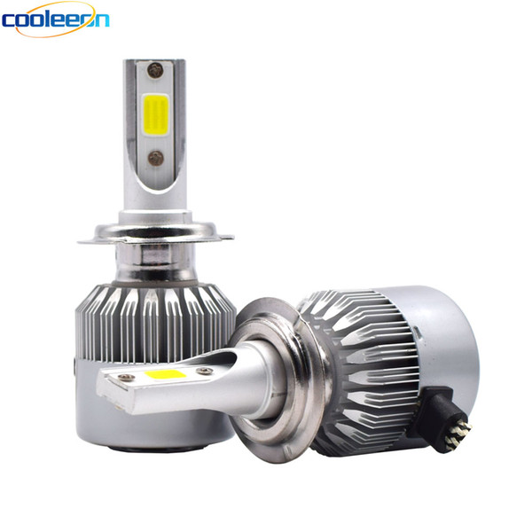 Cooleeon HL-C6 H1 H4 H7 LED Car Headlight H3 H8/H11 HB3/9005 HB4/9006 9012 9007 H13 6000K 72W 8000LM Auto Headlamp Light