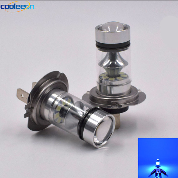 Cooleeon LED Car Fog Lights Signal Bulb 100W Cold Blue Auto Head Lamps 12V 24V Automotive Lighting 20 LEDs