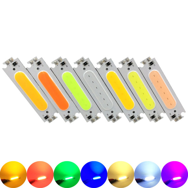 2W 60x15mm COB LED White Yellow Orange Green Blue Red Purple DC 12V DIY LED Chip Matrix Lamp Bulb