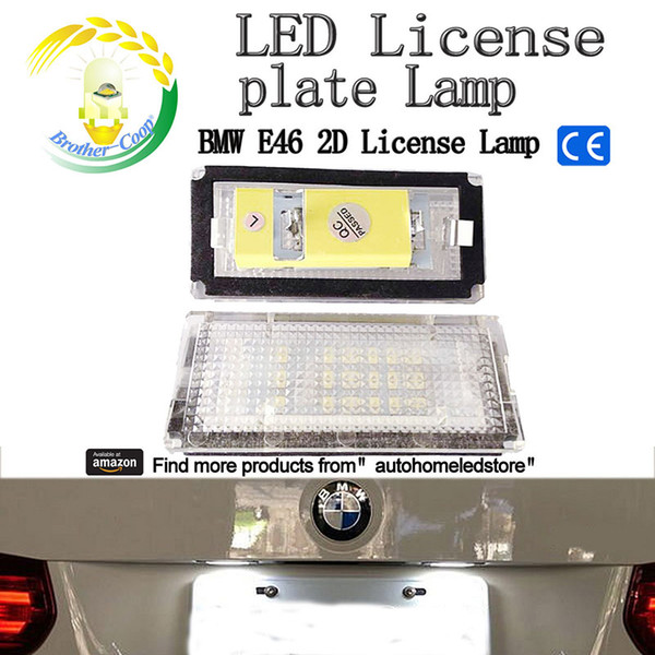 2pc X LED License Lamp for BMW E46 2D 98-03 Number Plate Light