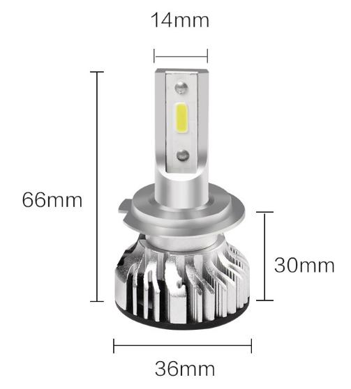 New Super Light F2 COB LED Car Headlights Highlight Far And Near Light Lamp LED Headlamp Fog Lamp H4 H7 H11 20PCS