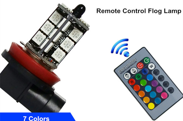 LED Remote Control Lamp Highlight RGB Fog Lamp 27SMD Reversing Light 5050 Magic Lighting Driving Light Taillight Lamp