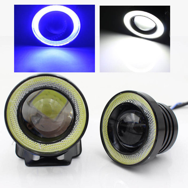 fog light car angel eyes day light 30w LED COB red white blue colorful DRL for kia ceed kia rio ford focus 2 audi