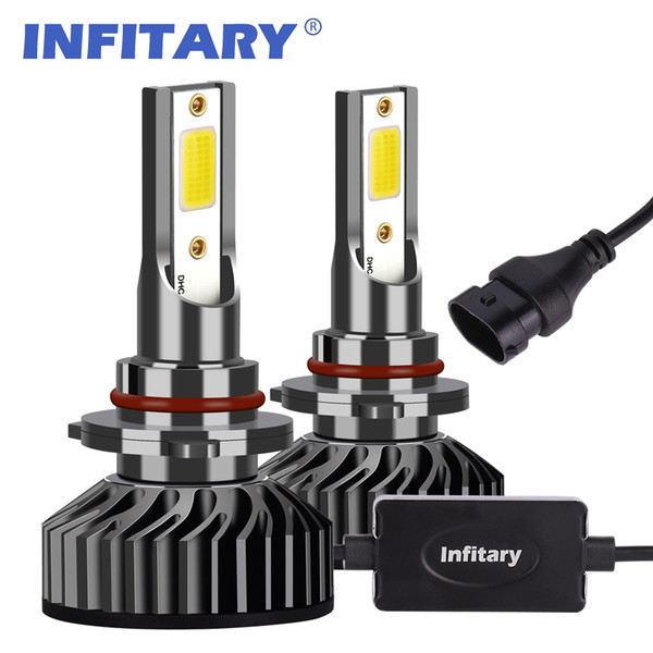 Infitary LED Headlight Bulbs 9006 Conversion Kits Single Beam Auto Headlamp Car Headlight 72W 6500K 8000LM Super Bright White COB Chips