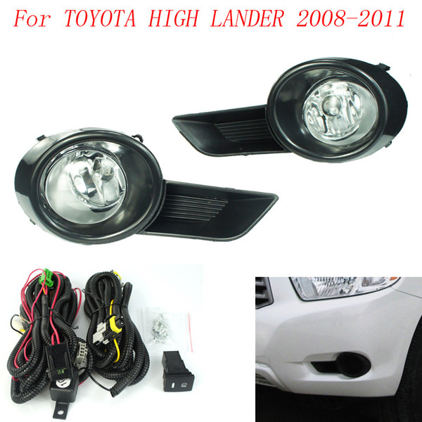 CNSPEED Fog light for TOYOTA HIGH LANDER 2008-2011 fog lamps Clear Lens Bumper Fog Lights Driving Lamps