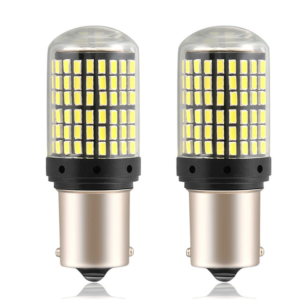 2PCS LED 1156 1157 BAY15D P21W BA15S PY21W BAU15S Car Bulb 2880Lm Turn Signal Light 3014SMD for Passat CC 2008 DropShipping