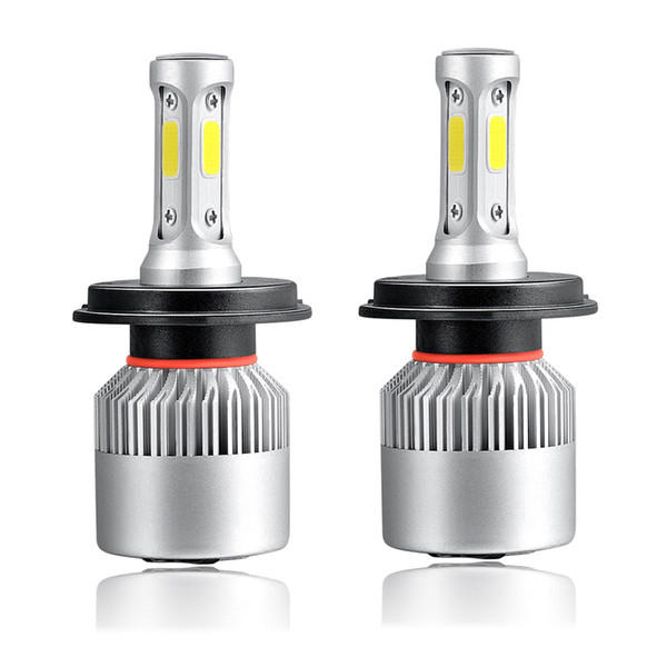 2PCS S2 H4 H7 H8 H11 H1 H3 9005 9006 COB Car Bulbs LED Headlamp Hi-Lo Beam 72W 8000LM 6500K Auto Light Fog Headlight DC 12v 24v