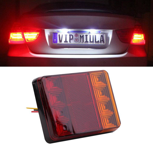 free shipping yentl 2 X Trailer Truck 8-LED Taillight Brake Stop Turn Signal Indicator Light Lamp Lorry Bus Rear Indicator for Caravan UTE