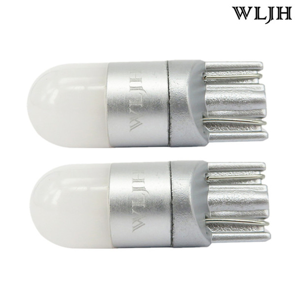 WLJH 6000K White Car Light T10 W5W Led Wedge Bulb 3030 1SMD Auto High Quality Dome Reading Parking Lights Sidemarker Sidelight Lamp Bulbs